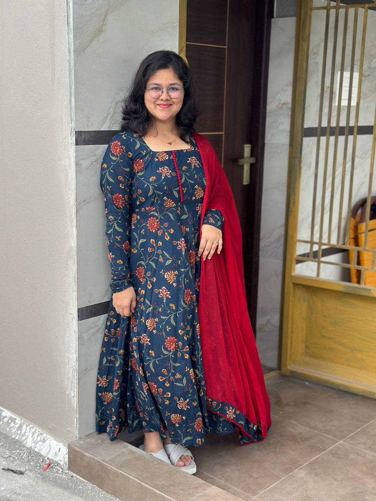 OBKF0051 SNEHA - Peacock blue