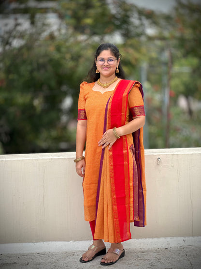OBK0190 ASWATHY Kurthi-Yellow