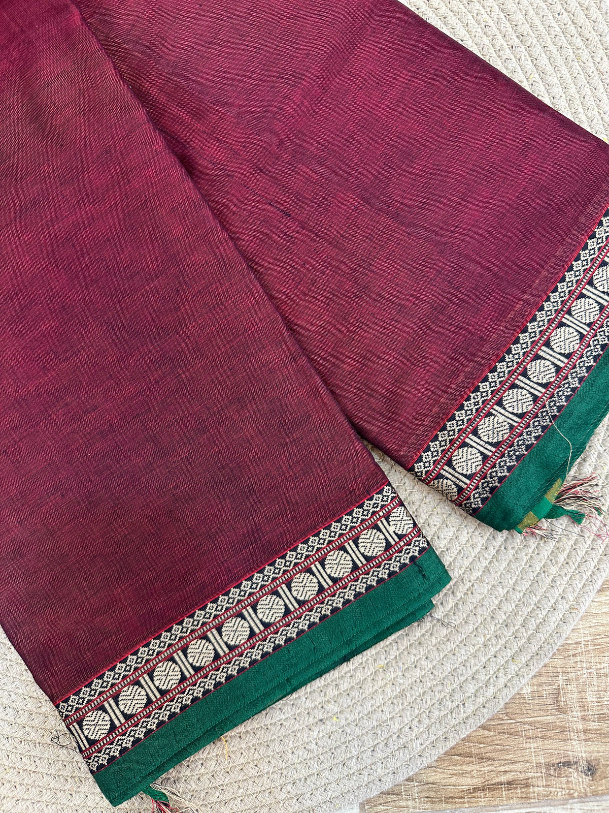 OBKS0022 Maroon Narayanpet saree