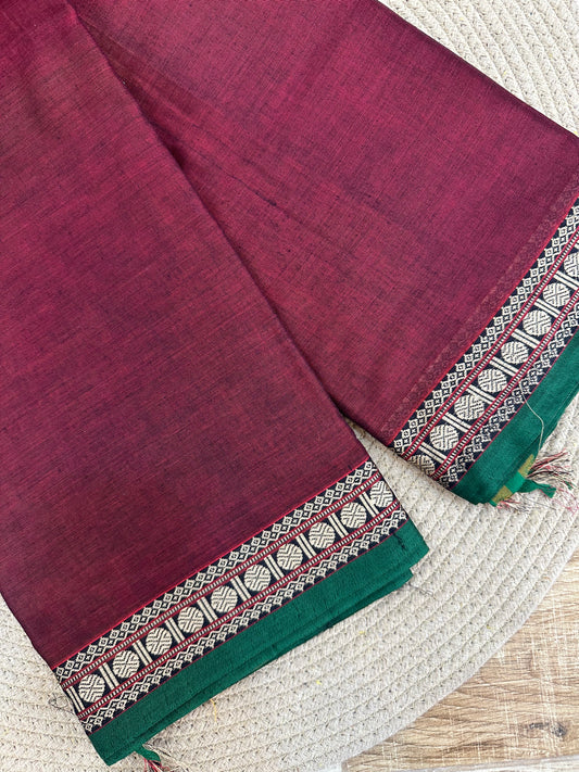 OBKS0022 Maroon Narayanpet saree