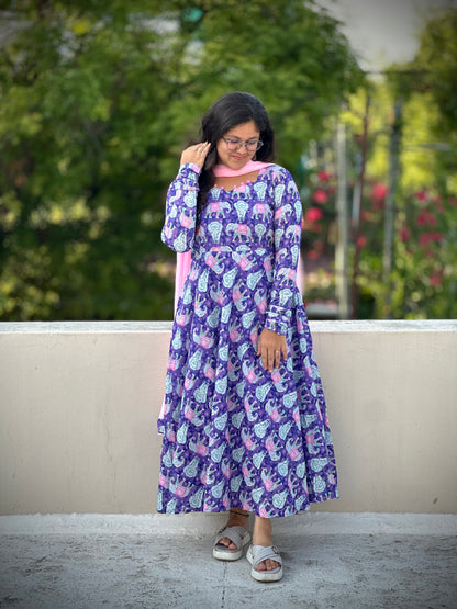 OBKF0039 SNEHA - Violet elephant