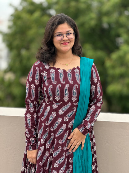 OBKF0052 SNEHA - Maroon mango