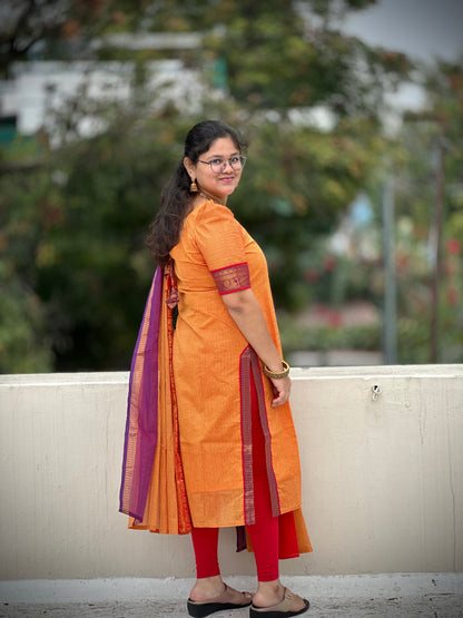 OBK0190 ASWATHY Kurthi-Yellow