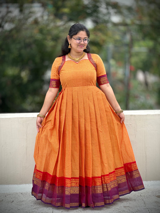 OBK0188 ASWATHY Frock-Yellow