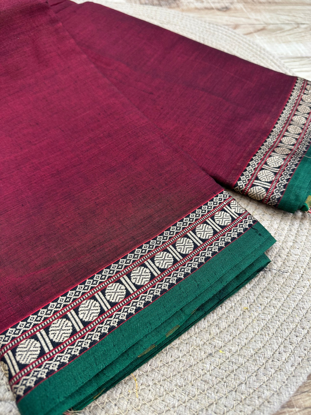 OBKS0022 Maroon Narayanpet saree