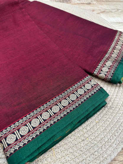 OBKS0022 Maroon Narayanpet saree
