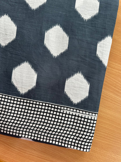 OBKS0020 Mul cotton saree - Grey