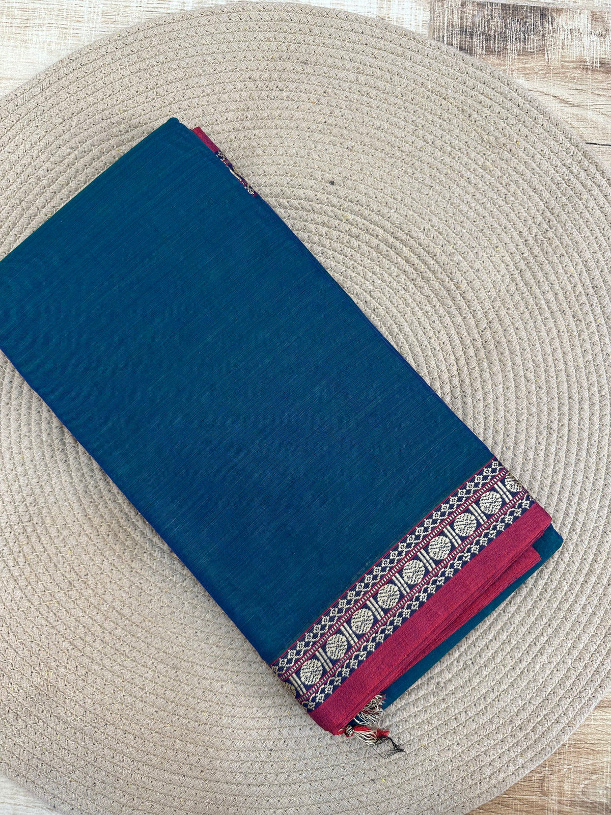 OBKS0024 Peacock Blue Narayanpet saree