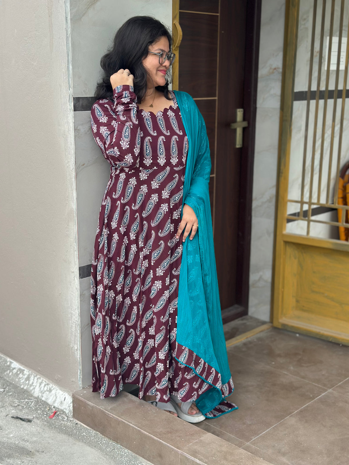 OBKF0052 SNEHA - Maroon mango