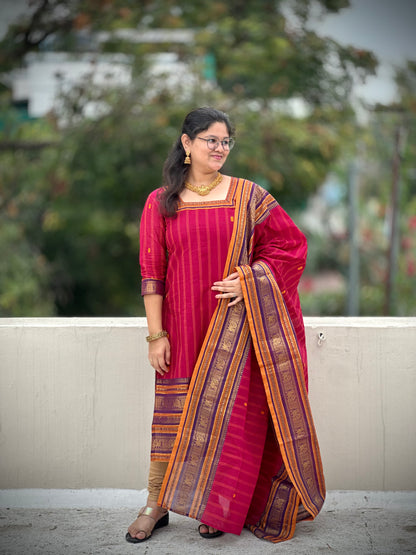 OBK0191 ASWATHY Kurthi-Pink