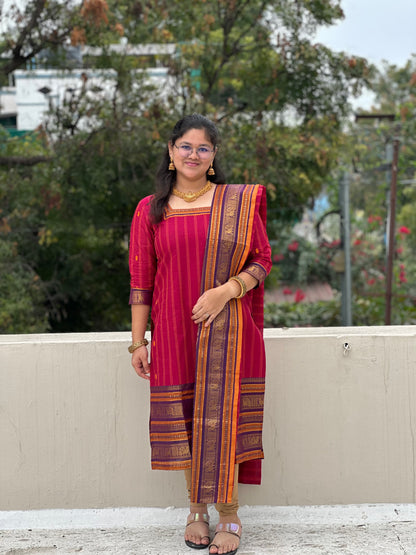 OBK0191 ASWATHY Kurthi-Pink
