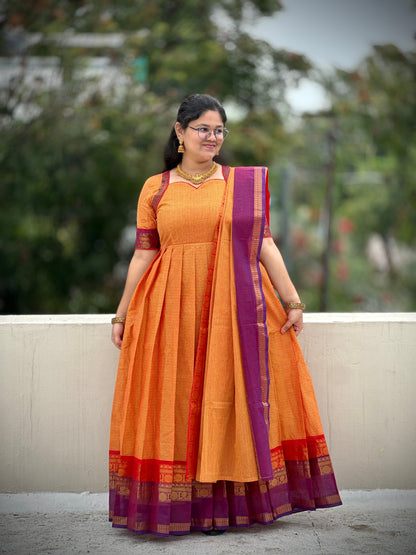 OBK0188 ASWATHY Frock-Yellow