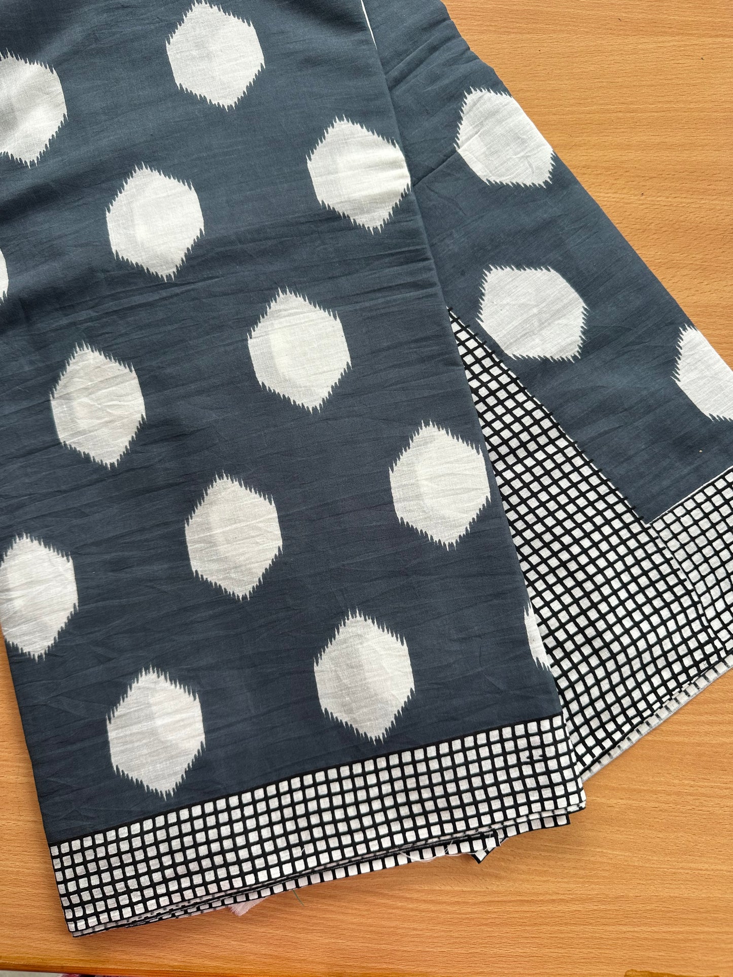 OBKS0020 Mul cotton saree - Grey