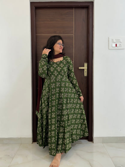 OBKF0054 SNEHA Olive Green