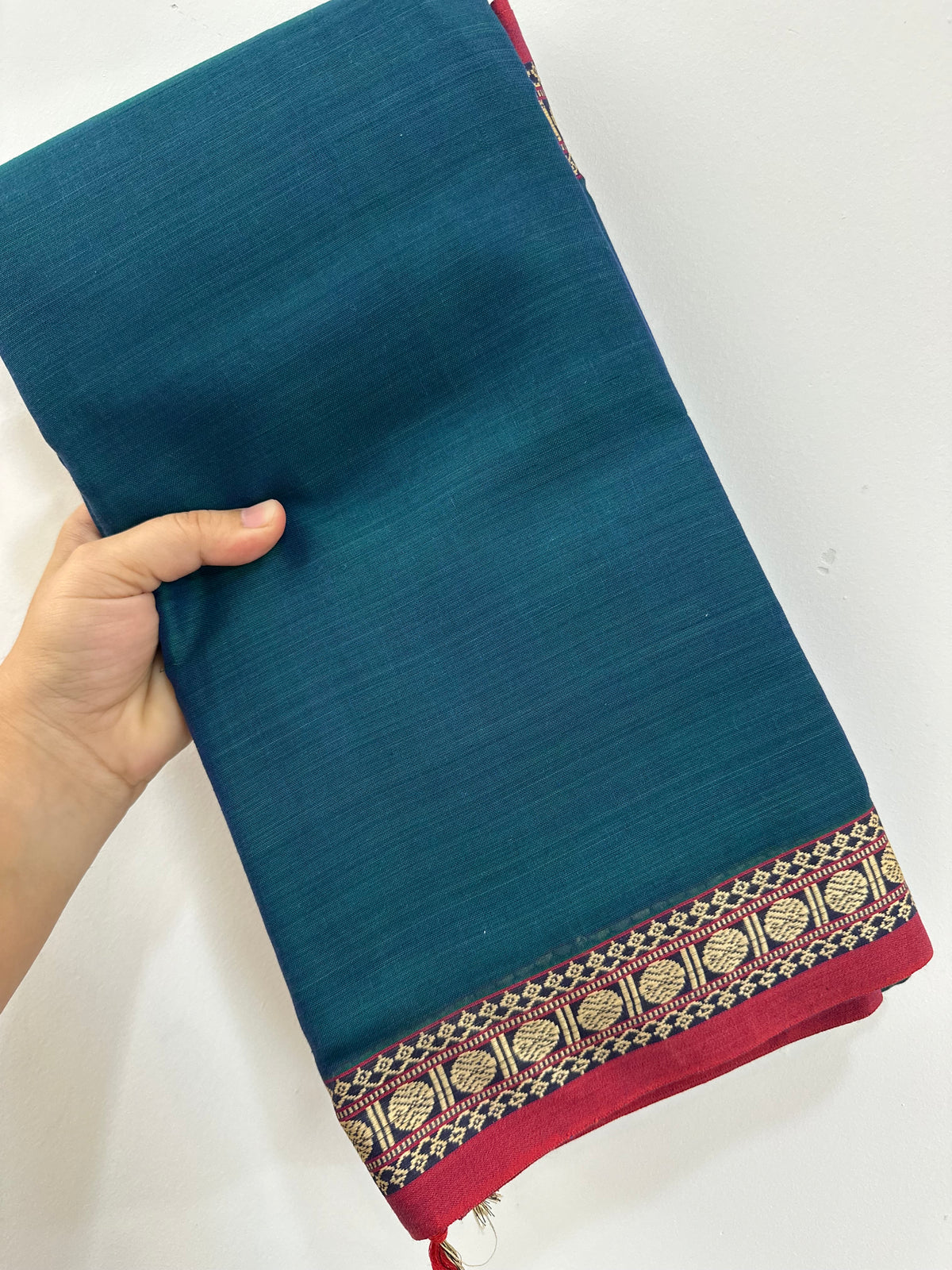 OBKS0024 Peacock Blue Narayanpet saree