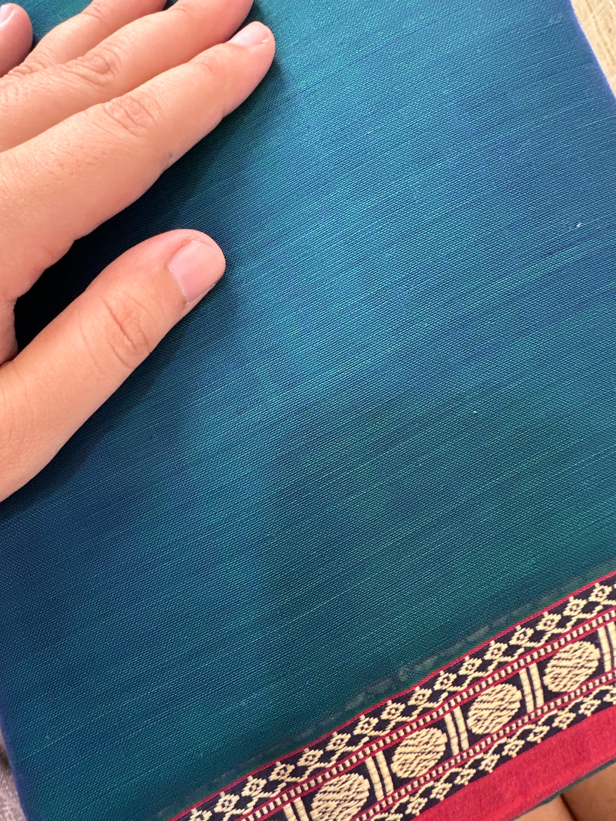 OBKS0024 Peacock Blue Narayanpet saree