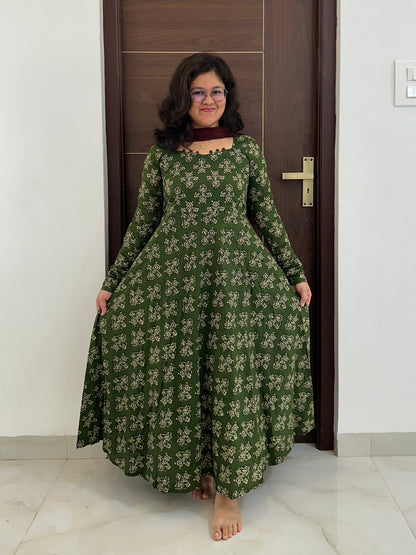 OBKF0054 SNEHA Olive Green