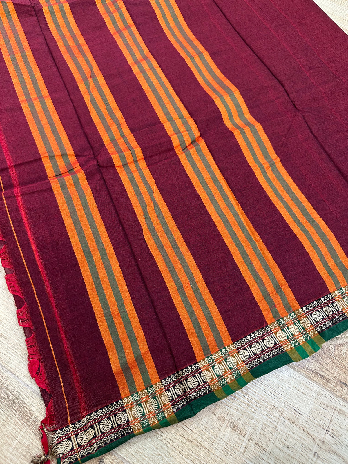 OBKS0022 Maroon Narayanpet saree
