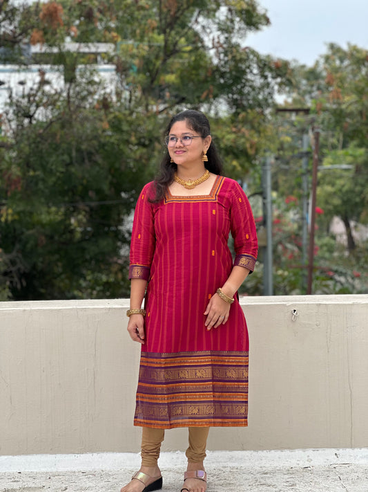 OBK0191 ASWATHY Kurthi-Pink