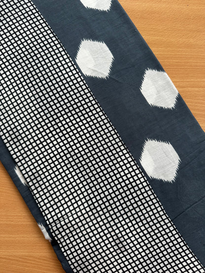 OBKS0020 Mul cotton saree - Grey