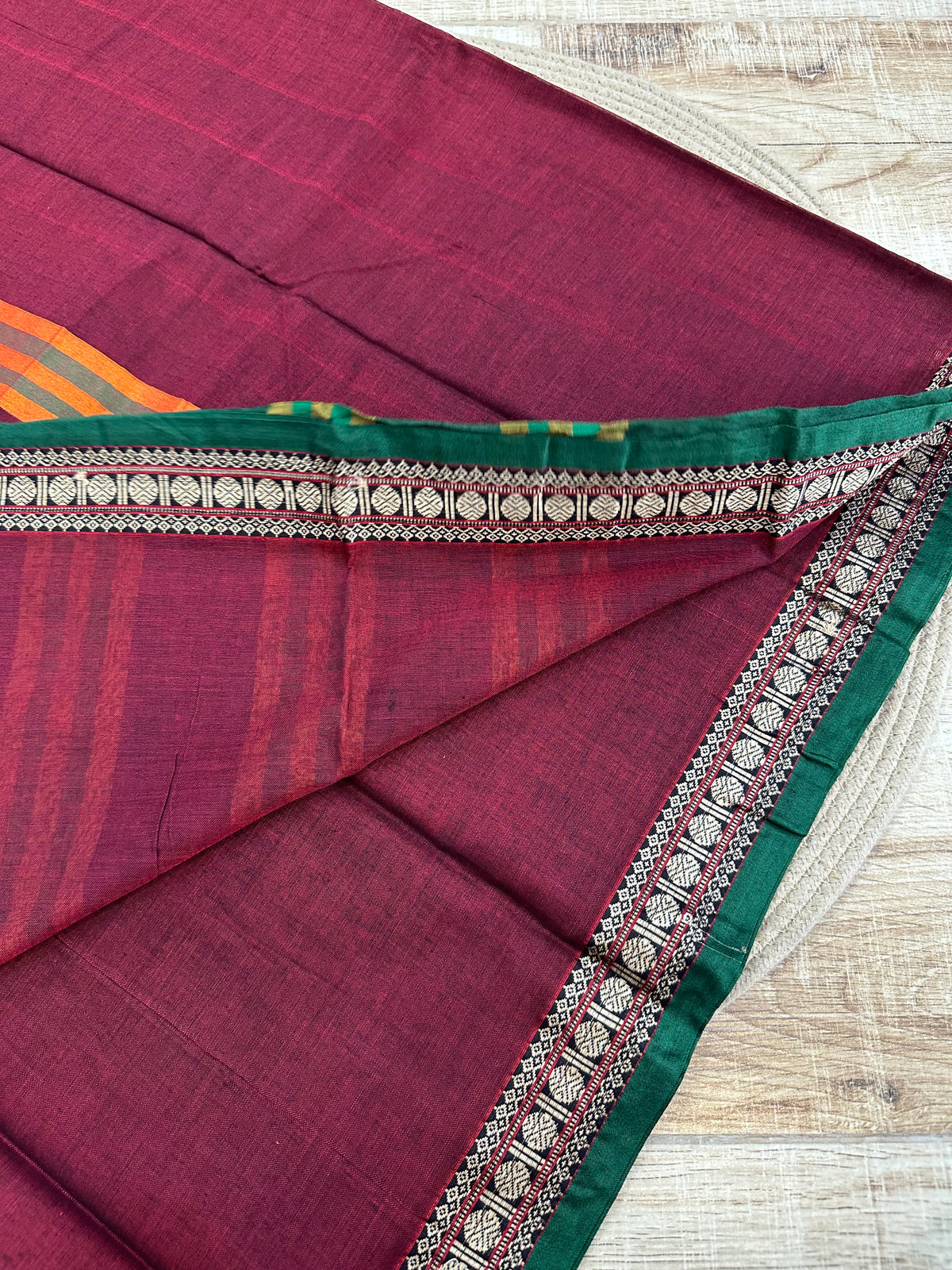 OBKS0022 Maroon Narayanpet saree