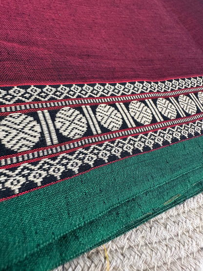 OBKS0022 Maroon Narayanpet saree