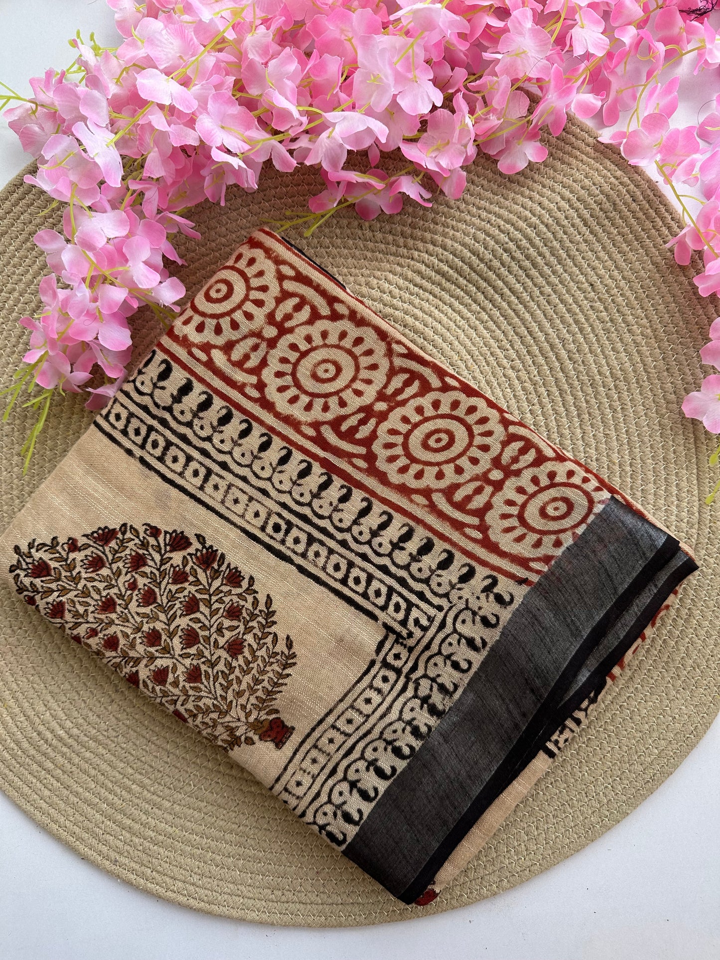 OBKS0012 Sandal motif saree