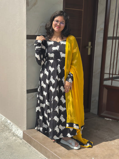 OBKF0057 SNEHA Black Cow