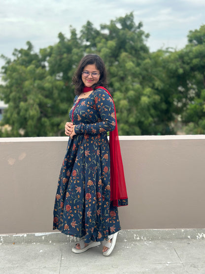 OBKF0051 SNEHA - Peacock blue