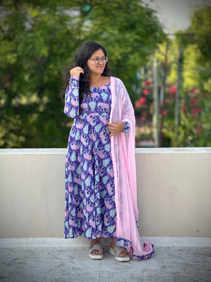 OBKF0039 SNEHA - Violet elephant