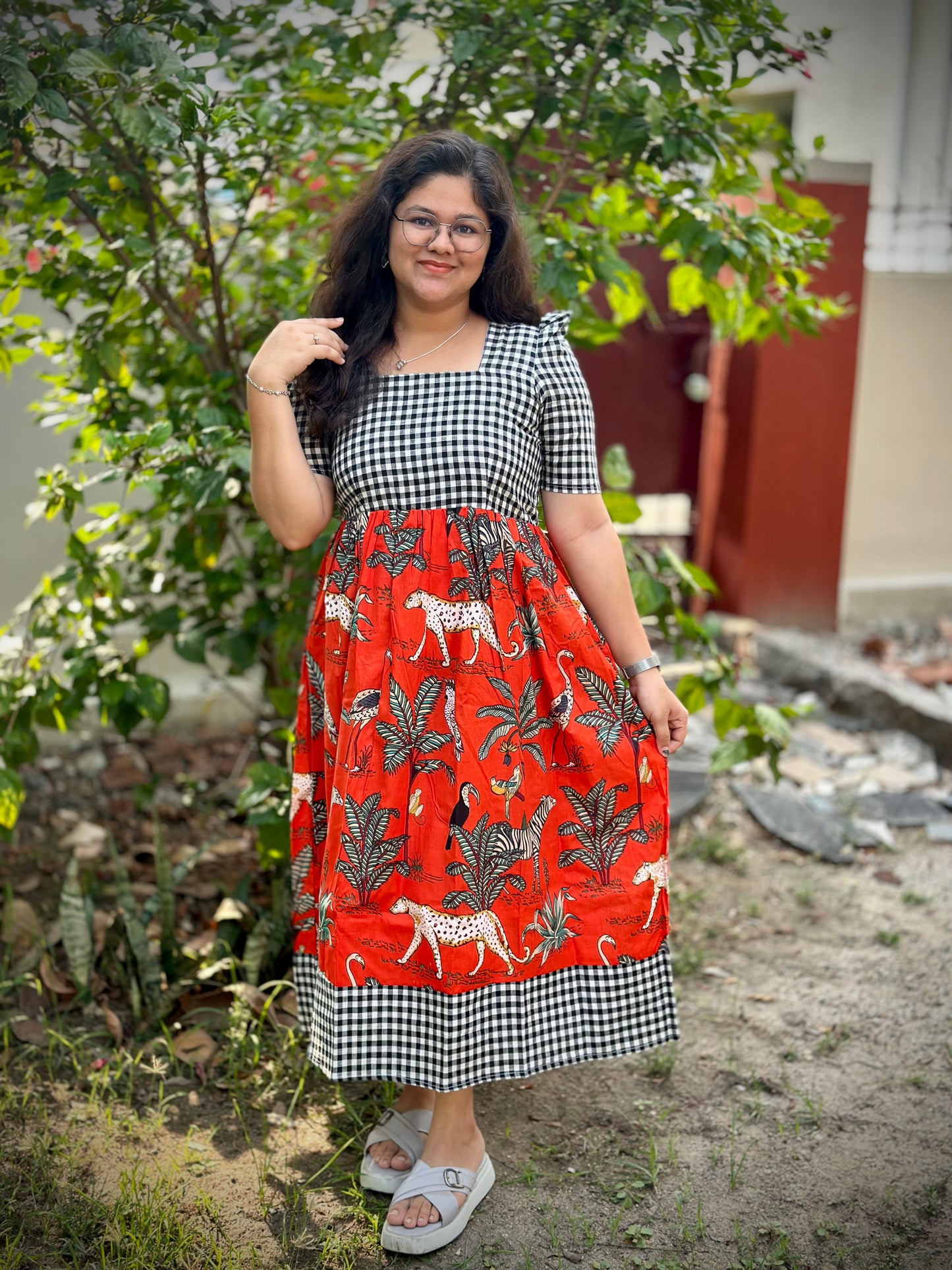 OBK0121 Orange Cheetah Maxi