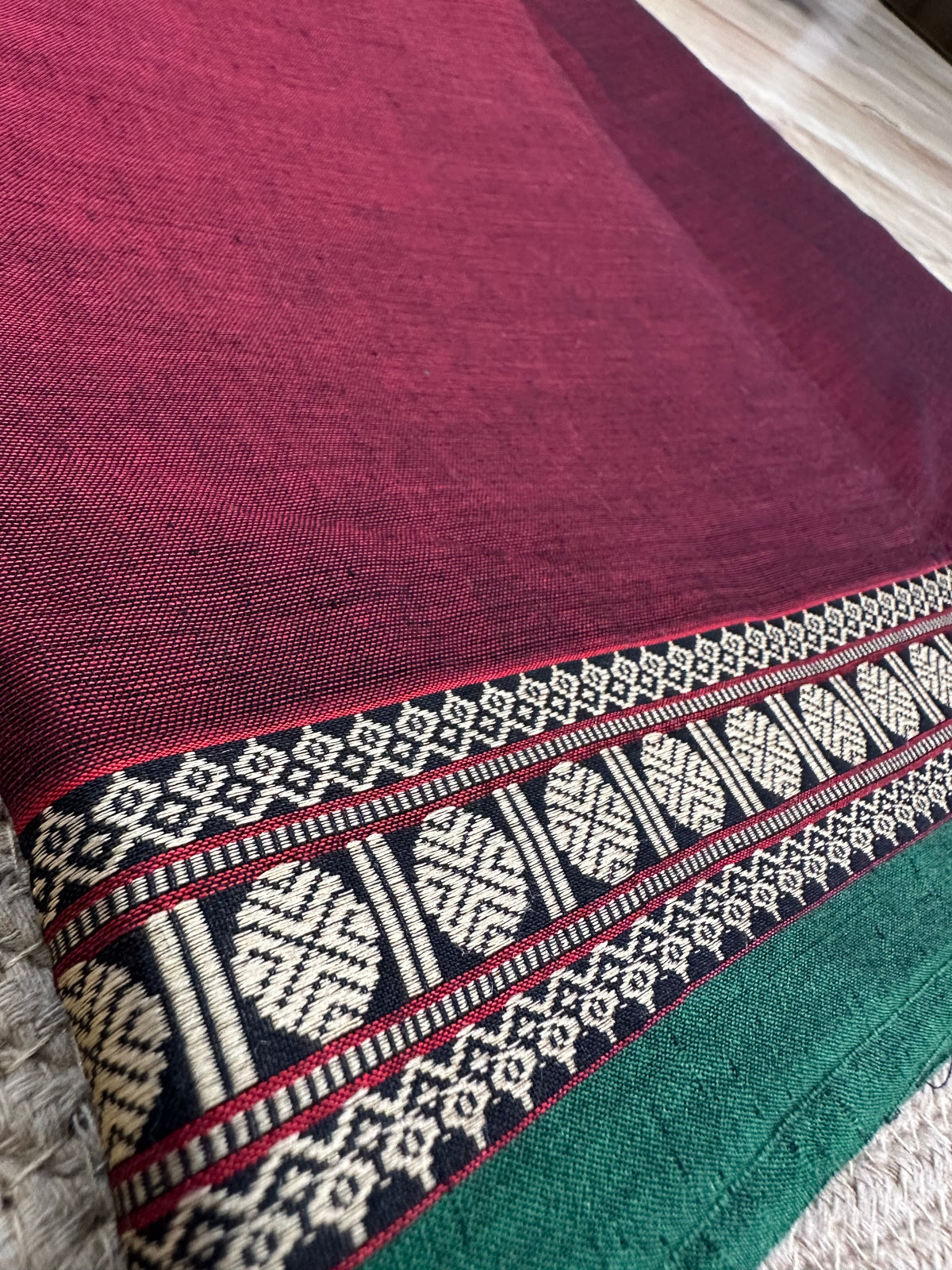 OBKS0022 Maroon Narayanpet saree