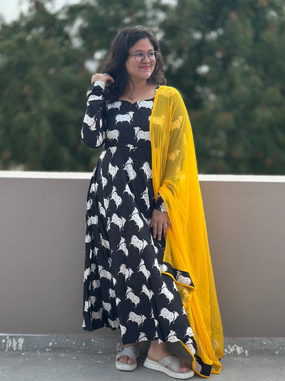 OBKF0057 SNEHA Black Cow