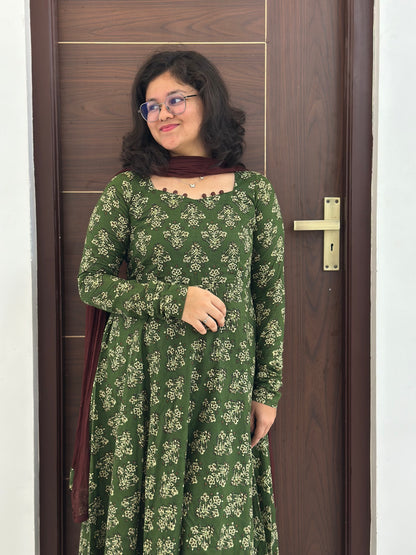 OBKF0054 SNEHA Olive Green