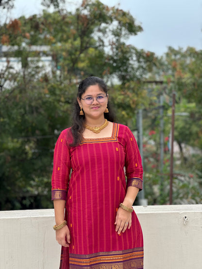 OBK0191 ASWATHY Kurthi-Pink