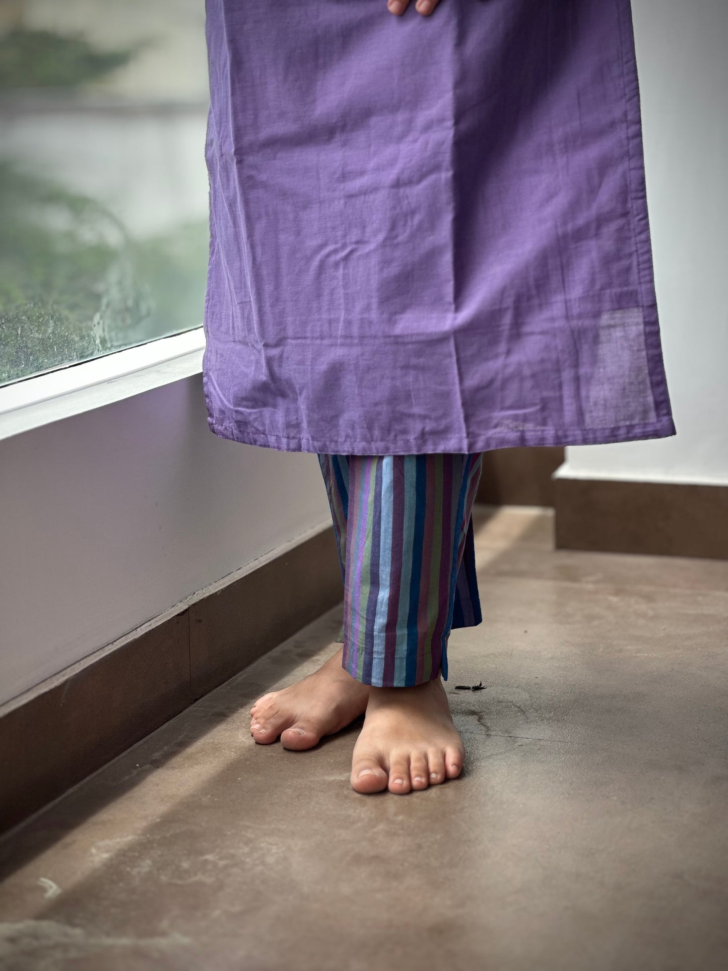 OBKC0020 KANIMOZHI Violet stripes
