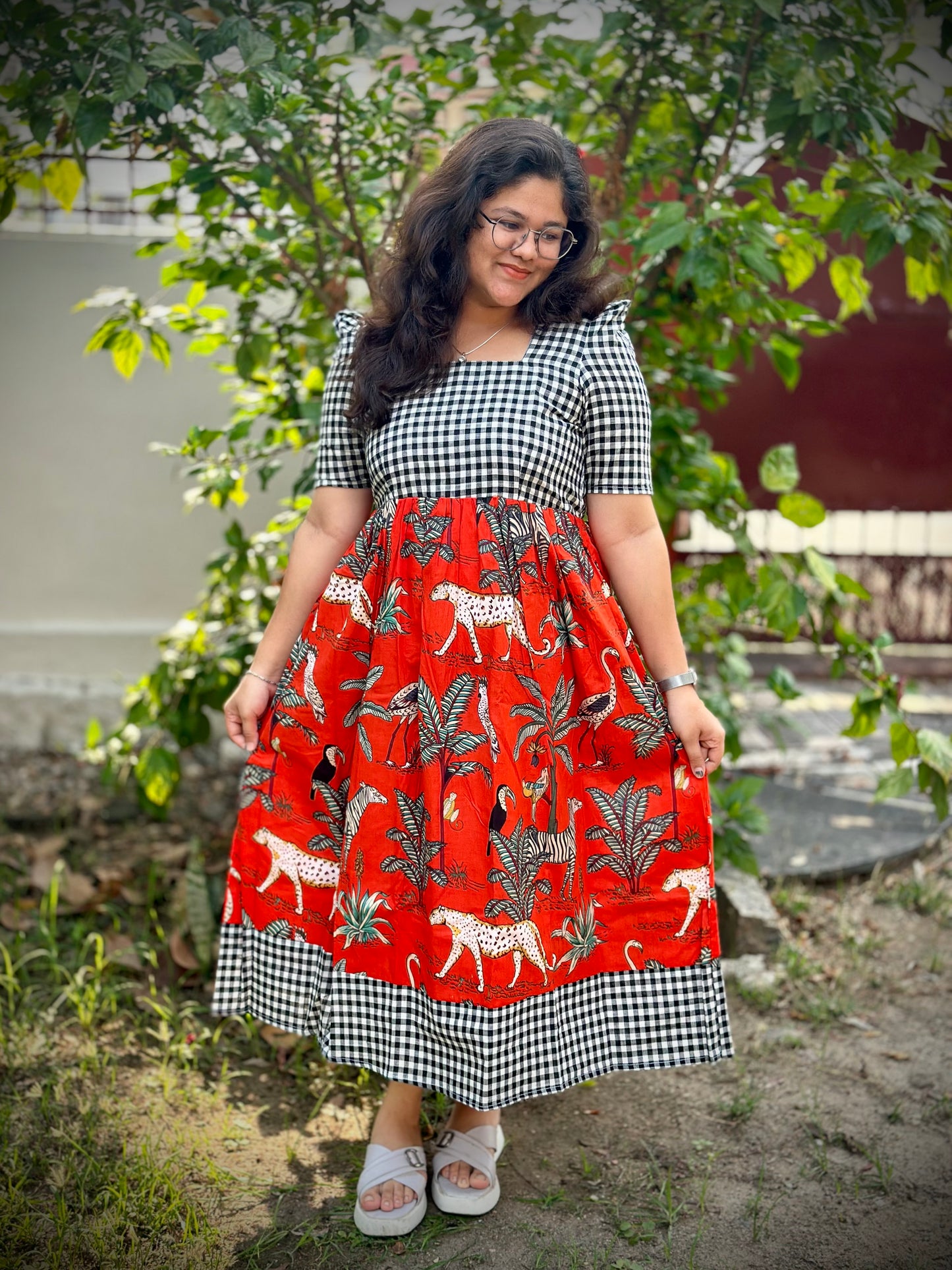 OBK0121 Orange Cheetah Maxi