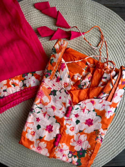 OBK02 SNEHA - Orange flowers