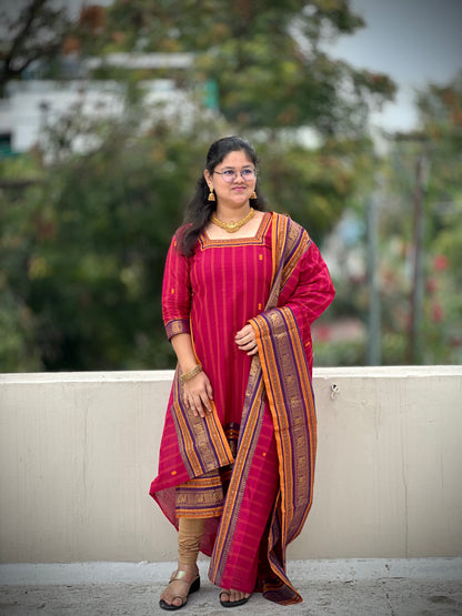OBK0191 ASWATHY Kurthi-Pink