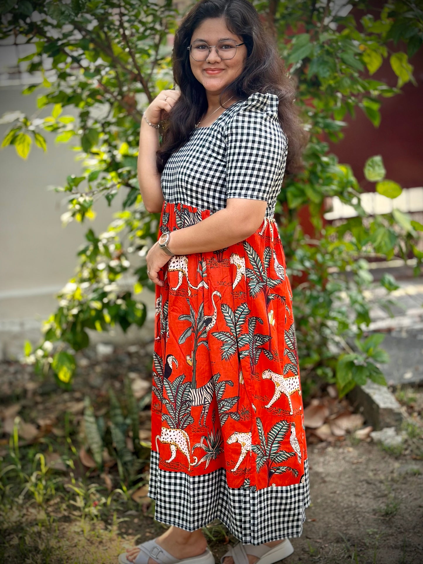 OBK0121 Orange Cheetah Maxi