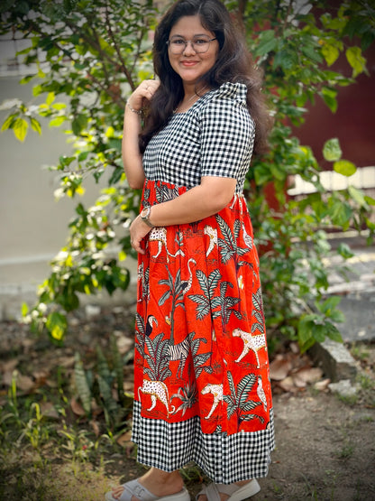 OBK0121 Orange Cheetah Maxi