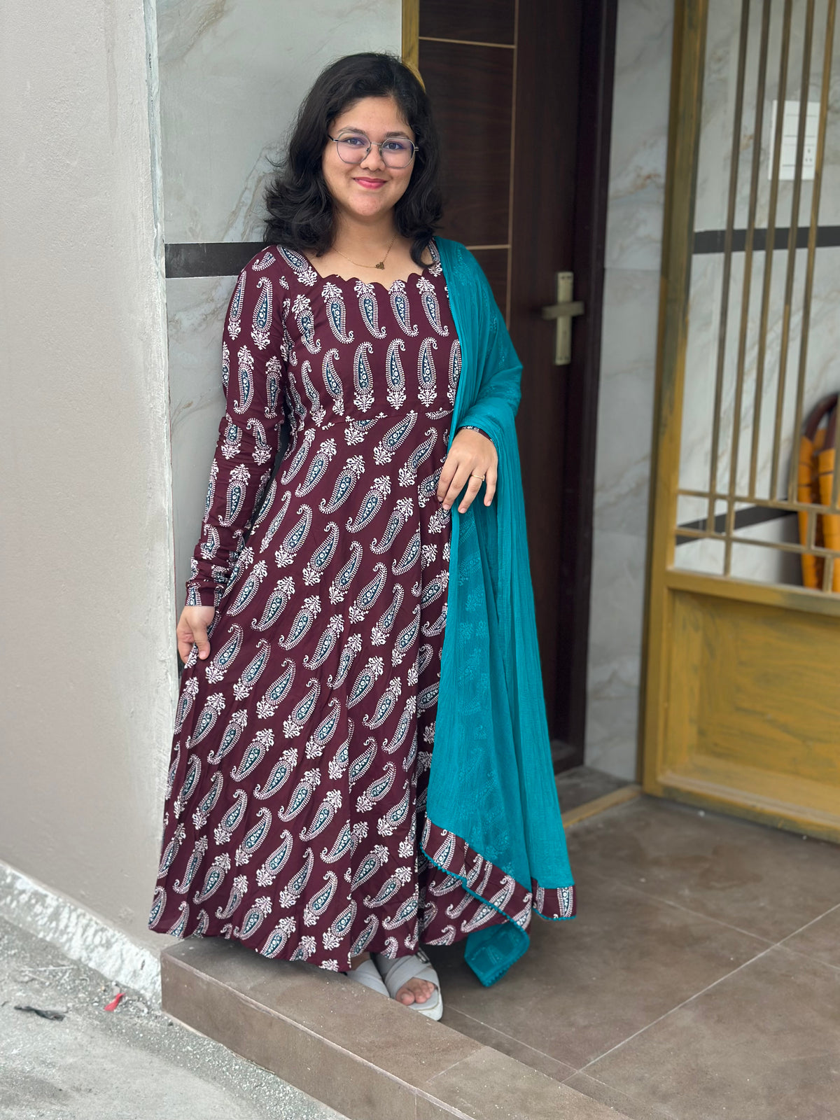 OBKF0052 SNEHA - Maroon mango