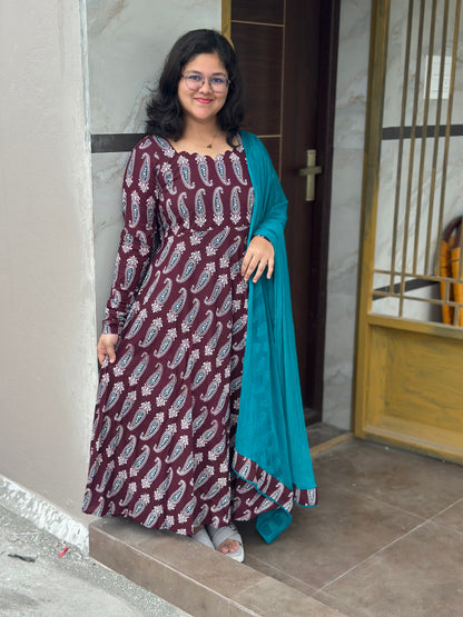 OBKF0052 SNEHA - Maroon mango