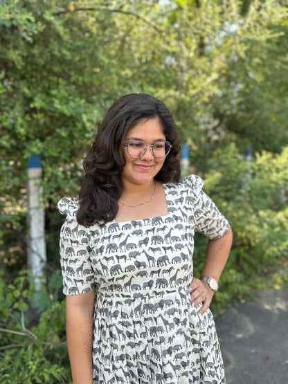 OBK0020 Grey animals Midi